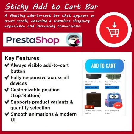 Sticky Add to Cart Bar Prestashop Module