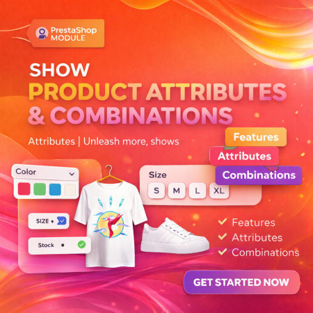 Show Product Attributes Or Combinations Prestashop Module