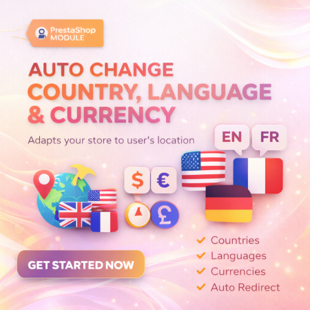 Auto Change Country Language and Currency Prestashop Module