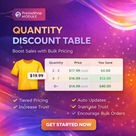 Quantity Discount Table & Grid Module for PrestaShop