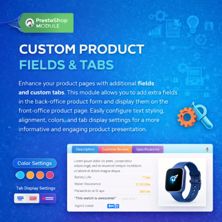 Additional Product Fields And Tabs Prestashop Module