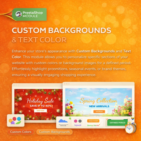 Custom Background And Text Color Prestashop Module