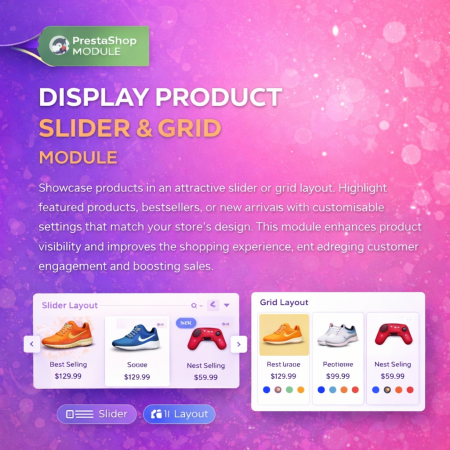 Display Product Slider & Grid Prestashop Module