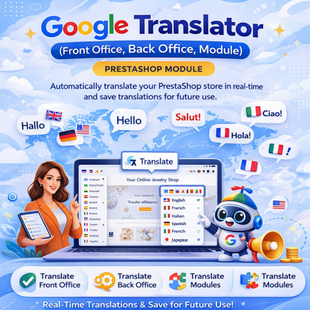 Google Translator (Front Office, Back Office, Module) Prestashop Module