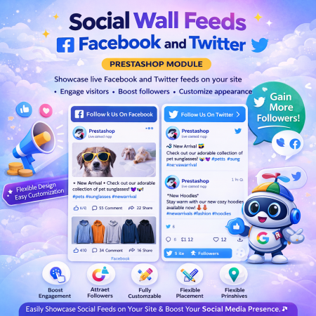 Social Wall Feeds Facebook and Twitter Prestashop Module