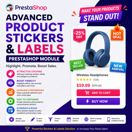 Advance Product Stickers & Labels Prestashop Module