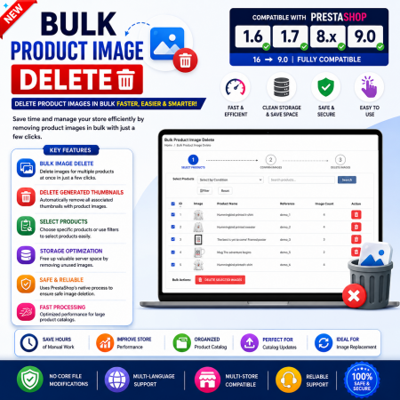 Bulk Product Image Delete Prestashop Module