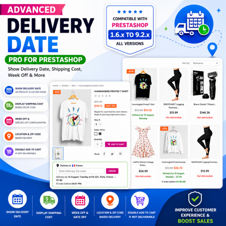 Proposed Delivery Date and Cost Prestashop Module