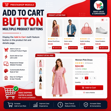 Add to Cart Button | Multiple Product Buttons | Prestashop Module