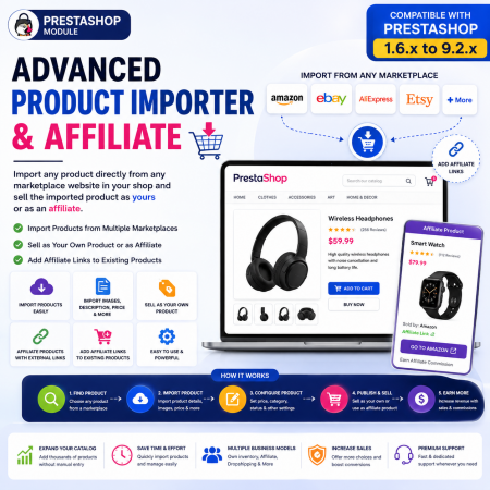 Advanced Product Importer & Affiliate | Prestashop Module