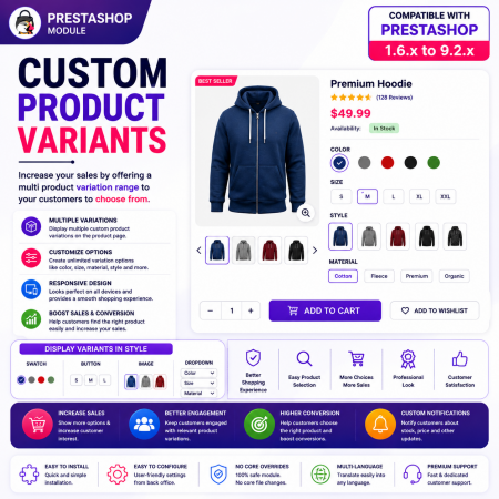Custom Product Variants Prestashop Module
