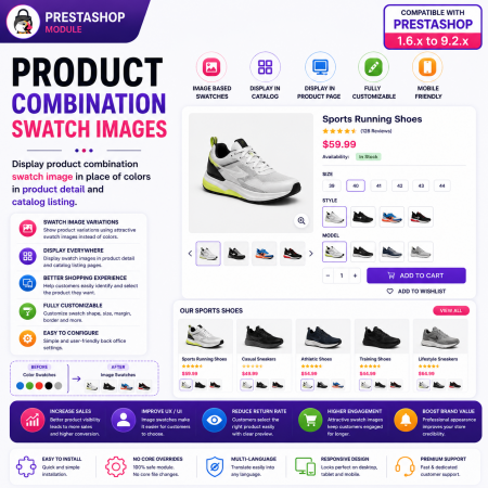 Product Combination Swatch Images Prestashop Module