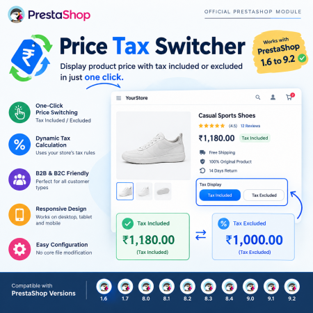 Price Tax Switcher | Prestashop Module