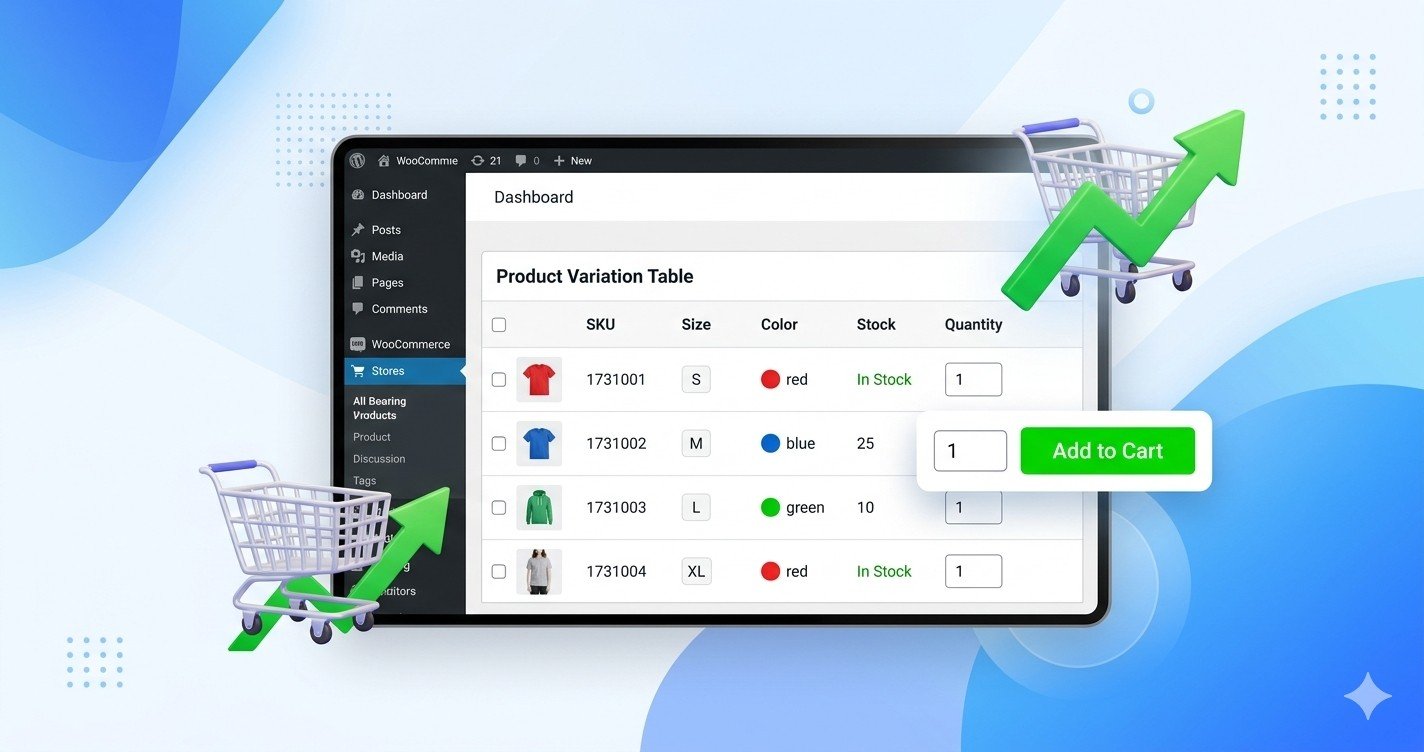 How to Display WooCommerce Product Variations in a Table (The Easy Way)