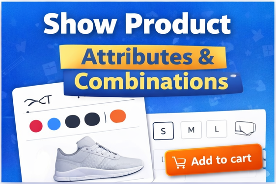 Show Product Attributes or Combinations PrestaShop Module – Improve Product Variation Display